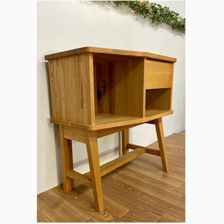 【たのメル便無料】松本民芸家具　コンソール　花台　電話台　扉布を新調 たのメル便無料】松本民芸家具 コンソール 花台 台 扉布を新調