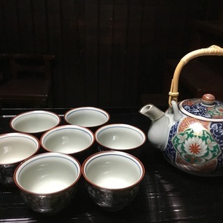 【緑京窯　金彩　土瓶】&【瑞兆　湯呑み】の画像