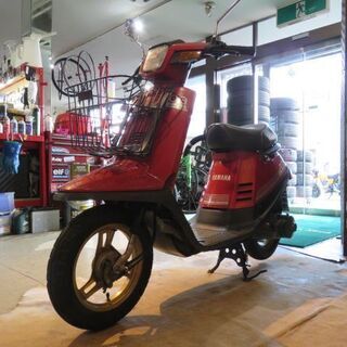 □YAMAHA JOG 27V ヤマハ ペリカンジョグ 50cc レッド 2362km 実動! 程度良好！ ビンテージ 原付 原チャリ スクーターバイク 札幌発の画像