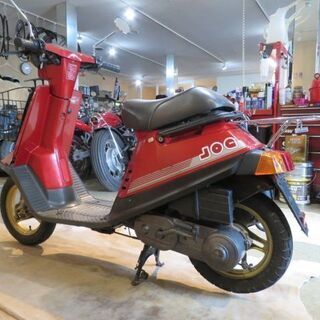 □YAMAHA JOG 27V ヤマハ ペリカンジョグ 50cc レッド 2362km 実動! 程度良好！ ビンテージ 原付 原チャリ スクーターバイク 札幌発の画像