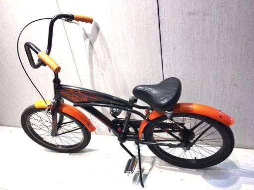 ■5188■corvette 自転車 20インチ 夢屋style コルベット ファイヤーパターン オレンジ ブラック