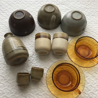 陶器セット　湯飲み　熱燗セットお茶碗　アデレックスレトロコーヒーカップ