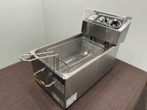 未使用保管品　マルゼン/Ｍａｒｕｚｅｎ　電気卓上型フライヤー　８Ｌ　カバー割れあり　２０２０年製　ＭＥＦ－Ｍ８ＦＴ