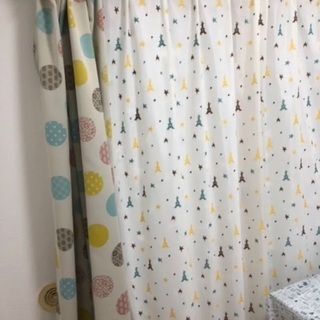 【取引完了】カーテン ベルメゾン 幅100cm×丈183cm(2枚)