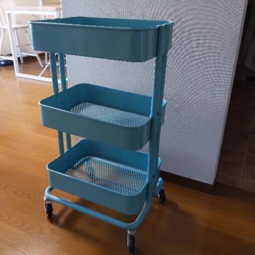 【交渉中】IKEAキッチンワゴンRÅSKOG ロースコグターコイズ