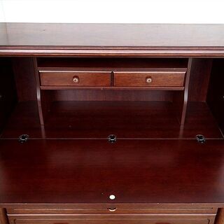 山口)下松市より　マルニ ライティングビューロー ベルサイユ 猫脚 幅90×奥行40×高さ103cm 引出し奥行き32.5cm BIZHF15Hの画像