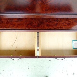 山口)下松市より　マルニ ライティングビューロー ベルサイユ 猫脚 幅90×奥行40×高さ103cm 引出し奥行き32.5cm BIZHF15Hの画像