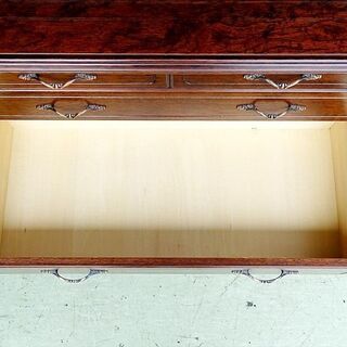 山口)下松市より　マルニ ライティングビューロー ベルサイユ 猫脚 幅90×奥行40×高さ103cm 引出し奥行き32.5cm BIZHF15Hの画像