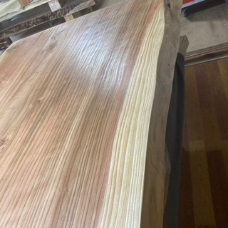 杉 銘木 天板 206×max95 min81 板厚6.6前後