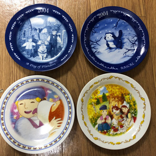 明日まで‼️フランダースの犬、ラスカル、可愛い猫のお皿、カトラリー