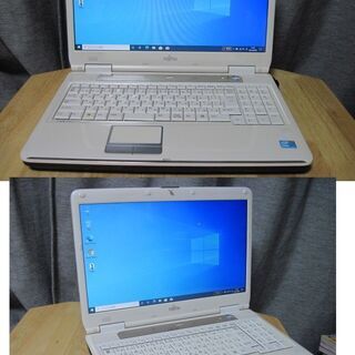 白いPC富士通.LIFEBOOK NF/G60T Core i3-330M 2.13GHz/8G/新古品SSD240G/DVD-RW/商品、汚れ、傷有り　代引き配送対応可能