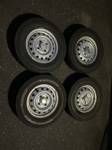 三菱ミニキャブ純正ホイール付き　ヨコハマスタッドレスig91４本セット