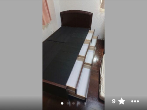 シングル　収納付ベッドフレーム　マットレス付