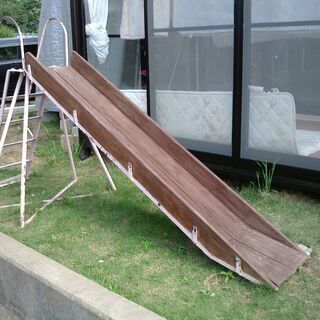 【値下げしました】遊具　木製　屋外用　すべり台　滑り台