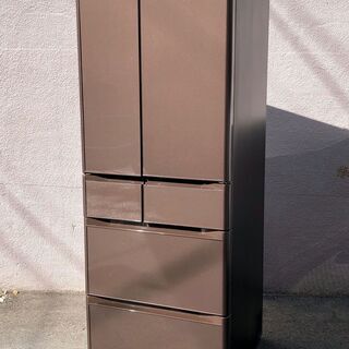 ㊿【6ヶ月保証付】日立 505L 6ドア冷蔵庫 真空チルド R-XG51J ブラウン 19年製【PayPay使えます】 R-XG5100G：日立の家電品