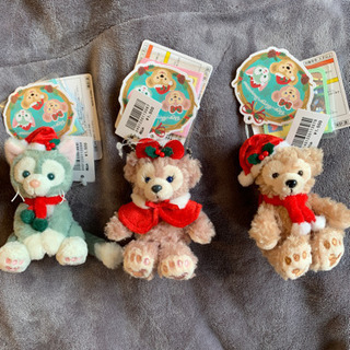 【タグ付美品】ディズニー　クリスマス　ストラップ3個セット
