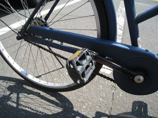 ☆ 26インチ 自転車 紺色/ネイビー 切替なし カギなし ママチャリ シティーサイクル 札幌 北20条店☆