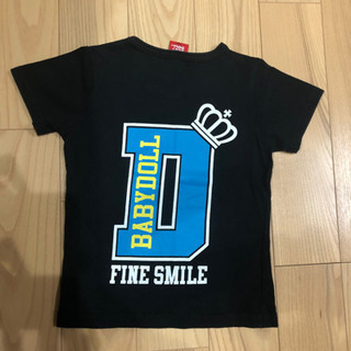 ベビードール Tシャツサイズ120黒の画像