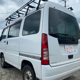【支払い総額13.8万円】車検令和4年9月 h22年式 サンバーバン 後期型 タイベル交換済み PW PS AT ハイルーフ キャリア付き ETC 乗って帰れる！の画像