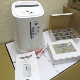お値下げ中！ 新品・アウトレット特価！高純度次亜塩素酸水溶液生成パウダー クリアランスα・専用超音波霧化器 クリアランス AT-45 除菌 消臭 加湿器 札幌市 豊平区 西岡店の画像