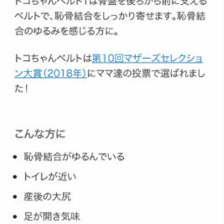 【未使用品】トコちゃんベルトⅠ(サイズＬ)と専用腹巻きの画像