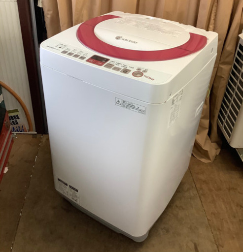 ○今月の特売品 SHARP 全自動洗濯機ES-KS70N-P 7kg 2014年製