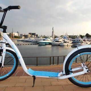 スカイスクーター☆新品♪Sky Scooter！ストリートでサーフィン★SMART　HACKERキックボード！ターコイズ白、ピンクチョコレート２台セットの画像