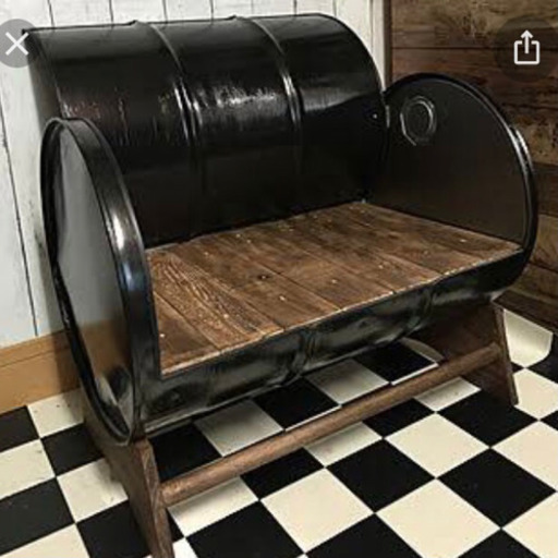 ドラム缶ベンチ