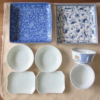 たち吉　角盛鉢２枚セット　＜染からくさ＞　大皿　/ 味わいのある...