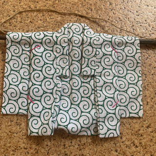 世界に一つだけ★ハンドメイド作品★着物の可愛い壁掛け★7点セットの画像