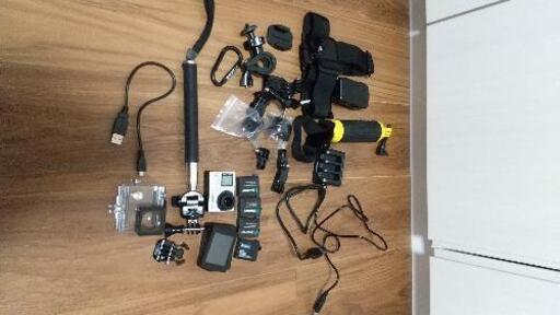 [要望に応え値引き！連絡早い方へ]GoPro4ブラック(中古)アクセサリー多数のおまけ付き