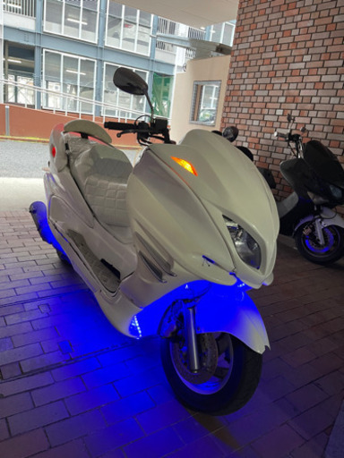 【YAMAHAマジェスティーc】SG03J オールホワイトフルカスタム