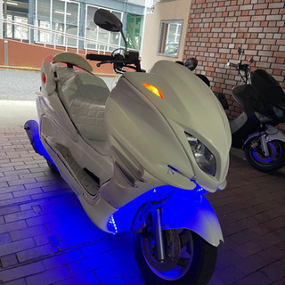 【YAMAHAマジェスティーc】SG03J オールホワイトフルカスタム