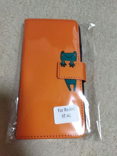シャオミXiaomi Redmi 9T用動物がかわいい手帳型スマホケース　かえる　新品未開封品