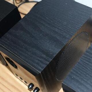 【購入者決定】サンワサプライ 木製2.1chマルチメディアスピーカー MM-SPWD3BK 音響 オーディオ サブウーハー サテライトスピーカーの画像