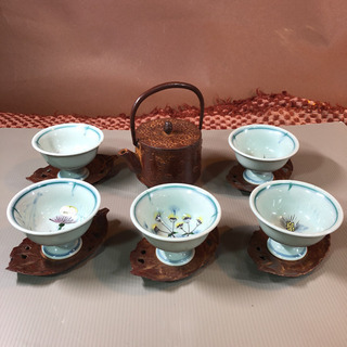 南部鉄急須&湯呑み5客セット