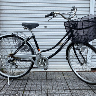 【中古自転車】26インチ6段変速付　ブラック　若林自転車　膳所　...
