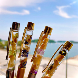 （松島）金箔入りハーバリウムボールペン作りの画像