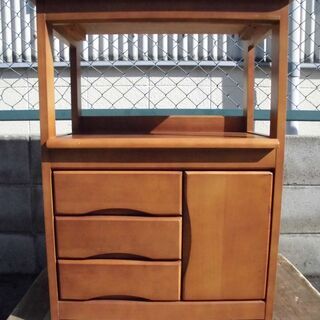 JM10170)★お値下げ★ニトリ FAX台 キャビネット ブラウン 中古品【取りに来られる方限定】の画像