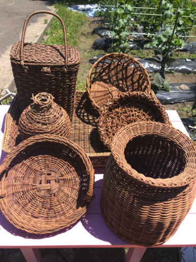 あけび＆籐のカゴ