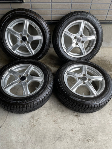BS175/65R15バリ山アルミ４本セット