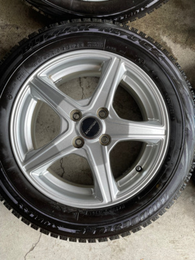BS175/65R15バリ山アルミ４本セット