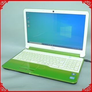 1台限定 新品SSD搭載 グリーン色 ノートパソコン 中古良品 15.6型