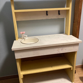 (6/25処分のためお値下げ)手作り＊おままごとキッチン(落書きあり)