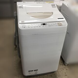 J590 ★6ヶ月保証付き★ SHARP シャープ 乾燥機能付き全自動洗濯機 ES-TX5B-N 5.5kg 2017年製 ホワイト クリーニング、動作確認済み