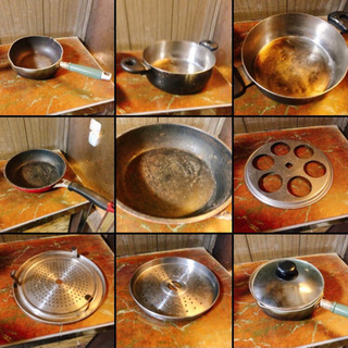 受付終了【無料】鍋・フライパン・蒸し器あげます