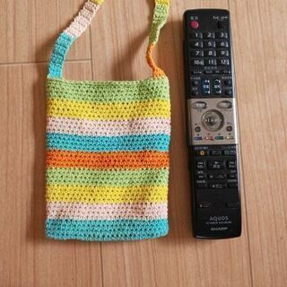 ハンドメイド風カラフルショルダーバッグの画像