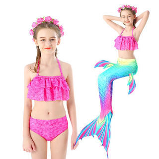 120cm☆人魚姫　子供用水着　お風呂が好きになる　人魚姫コスプレの画像