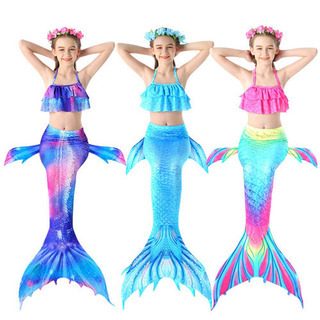120cm☆人魚姫　子供用水着　お風呂が好きになる　人魚姫コスプレ