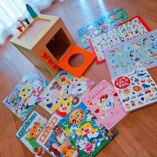 木製おままごと台×絵本5冊×パズル5つのセット☆幼稚園生　保育園...